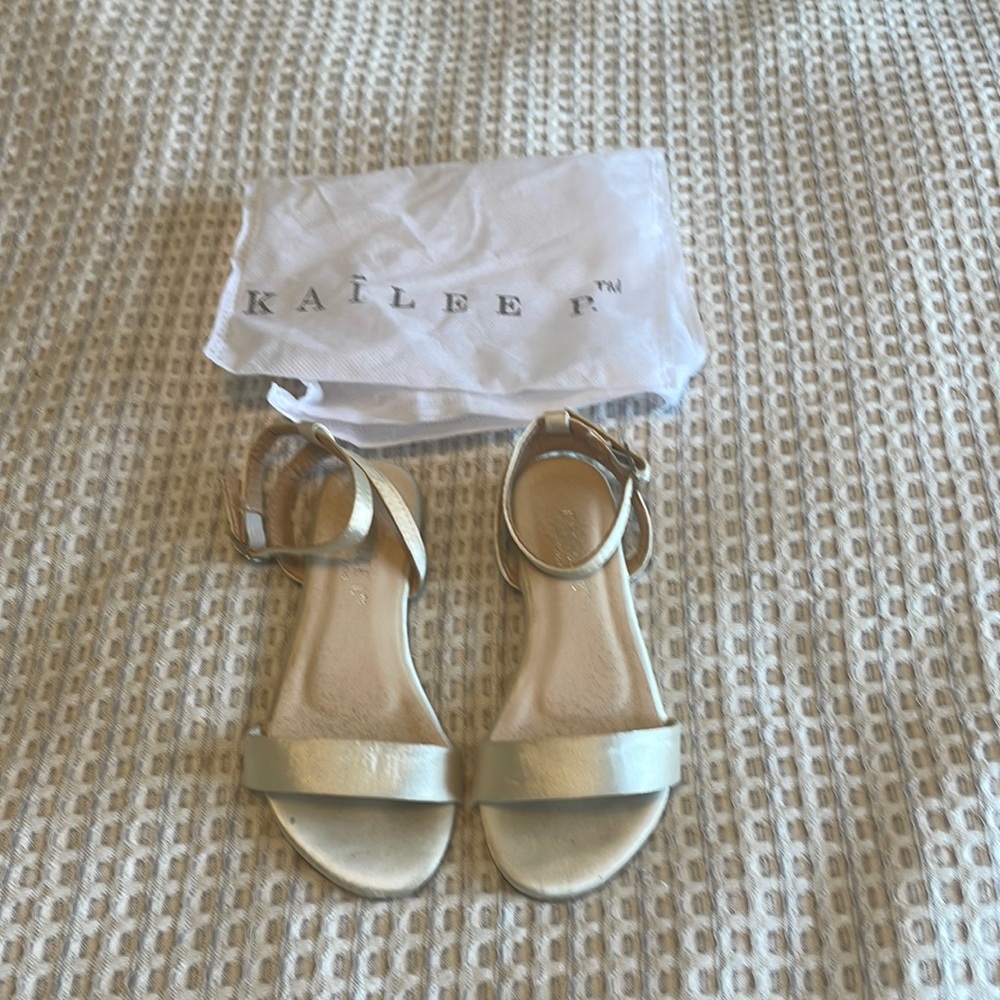 Kailee P Ivory Satin Strap Sandal